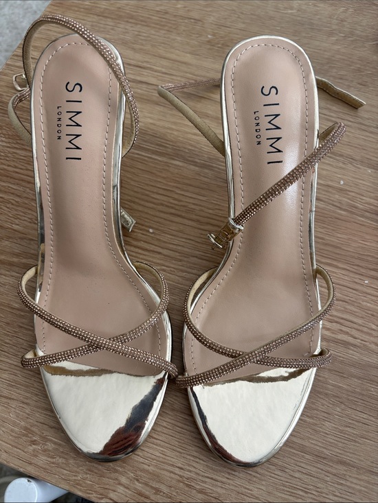 Simmi London Shoes - ASOS - Simmi London Gold Heels